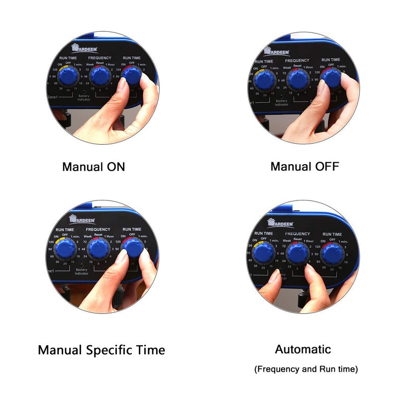 Yardeen Dual Outlet Water Timer Irrigation Controller System  No Water Pressure Required - Image 4